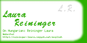 laura reininger business card